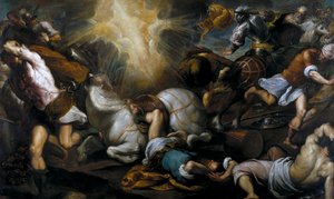 Die Bekehrung des heiligen Paulus auf dem Weg nach Damaskus - Gemälde von Jacopo Palma dem Jüngeren (1592)