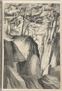 Der herausragende Felsen (Sasso spicco) [Tafel I] von Jacopo Ligozzi