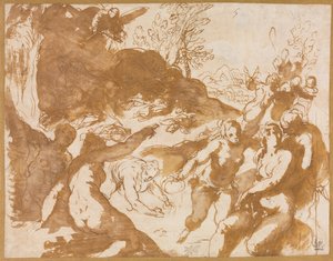 Apollo und die Musen, geweckt vom Ruf des Ruhms von Jacopo Palma il Giovane