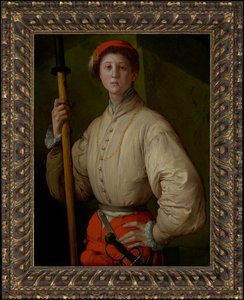 Porträt eines Hellebardenträgers (Francesco Guardi?) von Jacopo Pontormo