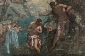 Taufe Christi, 1580er Jahre von Jacopo Robusti Tintoretto
