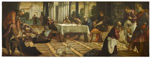 Christus wäscht seinen Jüngern die Füße von Jacopo Robusti Tintoretto