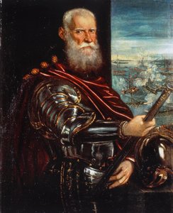 Doge Sebastiano Venier (ca. 1496-1578), Admiral, Sieger in Lepanto von Jacopo Robusti Tintoretto