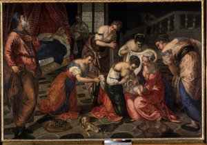 Die Geburt des Heiligen Johannes des Täufers von Jacopo Robusti Tintoretto