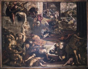 Das Massaker der Unschuldigen, 1582-1585 von Jacopo Robusti Tintoretto
