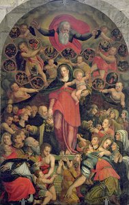 Madonna des Rosenkranzes, ca. 1569 von Jacopo Zucchi