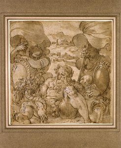 Studie für die Allegorie von San Gimignano und Colle Val d
