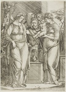Opfer an Priapus, die große Platte von Jacopo de