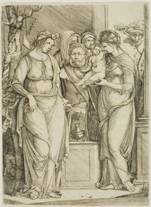 Opfer an Priapus, die größere Platte von Jacopo de