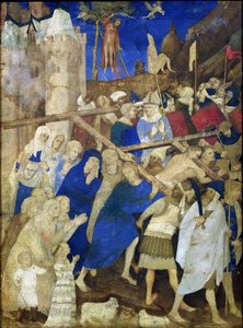 Christus trägt das Kreuz, aus den Grandes Heures de Duc de Berry, 1409