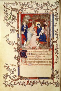 Lat 18014 f.42v Die Anbetung der Könige, aus Les Petites Heures de Duc de Berry, ca. 1385-90 von Jacquemart de Hesdin