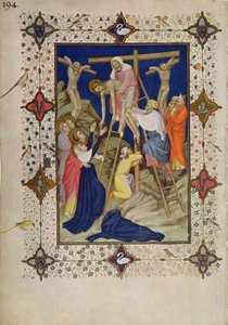 MS 11060-11061 Stunden des Kreuzes: Vesper, die Kreuzabnahme von Jacquemart de Hesdin