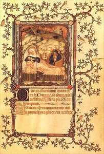 Ms Lat 18014 fol.38 Die Geburt Christi, aus Les Petites Heures de Duc de Berry, ca. 1385-90 von Jacquemart de Hesdin