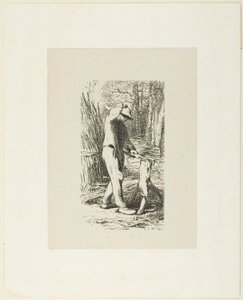 Mann macht Reisigbündel von Jacques Adrien Lavieille