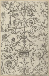 Groteskes Panel, 1550 von Jacques Androuet Du Cerceau