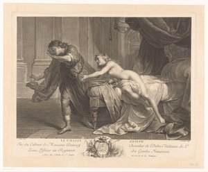 Joseph widersteht der Versuchung von Potifars Frau von Jacques Beauvarlet
