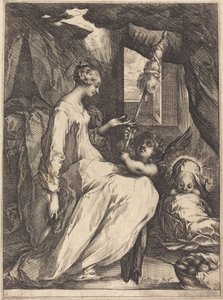Die Madonna beim Spinnen