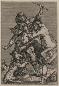 Zwei kämpfende Bettler von Jacques Bellange