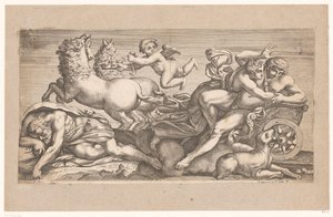 Cephalus von Aurora in ihrem Streitwagen mitgenommen von Jacques Belly