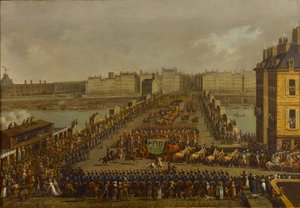 Die kaiserliche Prozession auf dem Weg zur Krönungszeremonie am 2. Dezember 1804, 1805 von Jacques Bertaux