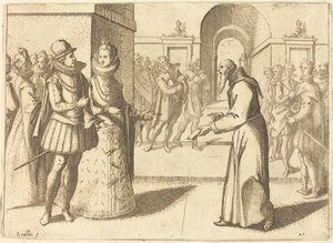 Ein Kapuziner bringt den Dank des Königs von Bayern von Jacques Callot