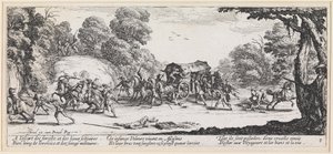 Angriff auf eine Reisekutsche von Jacques Callot