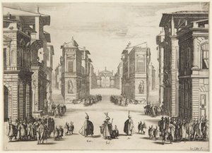 1. Akt, aus der Serie Soliman von Jacques Callot