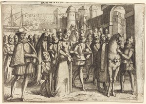 Ankunft in Valencia [recto] von Jacques Callot