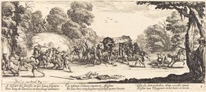 Angriff auf eine Kutsche von Jacques Callot