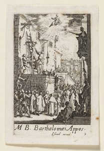 Bartholomäus der Apostel (Bartholomaei Appos.) von Jacques Callot