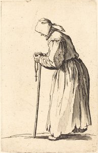 Bettlerin mit Rosenkranz von Jacques Callot