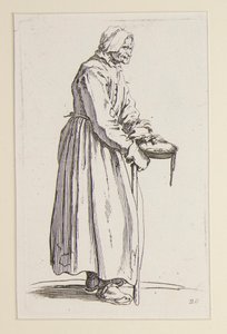 Bettlerin, die eine Schale trägt, aus Die Bettler (La mendiante à la sébille)