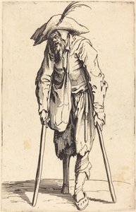 Bettler mit Holzbein, ca. 1622 von Jacques Callot