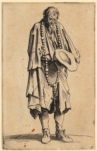 Bettler mit Rosenkranz, Blatt 11 der Folge „Die Bettler“ von Jacques Callot