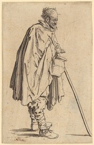 Bettler mit dem Krug, Blatt 6 der Folge "Die Bettler" von Jacques Callot
