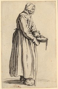 Bettlerin mit Teller, Blatt 20 der Folge „Die Bettler“ von Jacques Callot