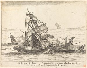 Entern der Bertone, 1617 von Jacques Callot