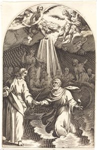Christus geht auf dem Wasser [erste Platte] von Jacques Callot