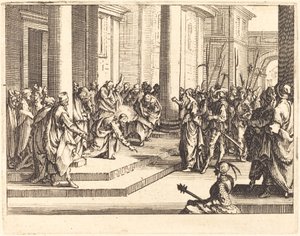 Christus und die Ehebrecherin, 1635 von Jacques Callot