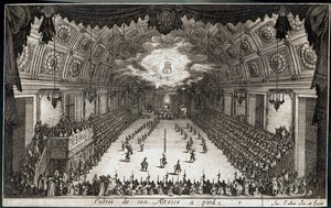 Kampf an der Barriere: Eintritt zu Fuß von Seiner Hoheit Herzog Karl IV. von Lothringen
