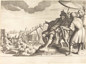 Bau und Befestigung des Hafens von Livorno, ca. 1614