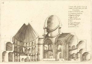 Querschnitt der Kirche des Heiligen Grabes