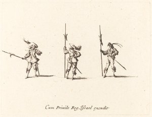 Übung mit Hellebarden von Jacques Callot