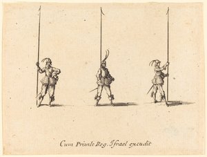 Übung mit erhobenen Piken von Jacques Callot