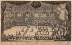 Einzug von Monseigneur Henry de Lorraine, Blatt 7 der Folge "Das Turnier" von Jacques Callot