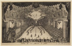 Einzug zu Fuß, aus der Serie Le Combat à La Barrière (Der Kampf an der Barriere) von Jacques Callot