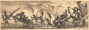 Einzug von M. de Couvonge und M. de Chalabre [extra Platte] von Jacques Callot