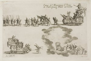 Einzug des Monsignore, des Prinzen von Phalsbourg, Verteidiger im Kampf, aus Der Kampf an der Barriere