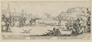 Erschießung, Blatt 12 der Folge "Grauen des Krieges" von Jacques Callot
