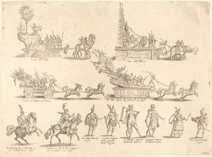 Festwagen und Teilnehmer